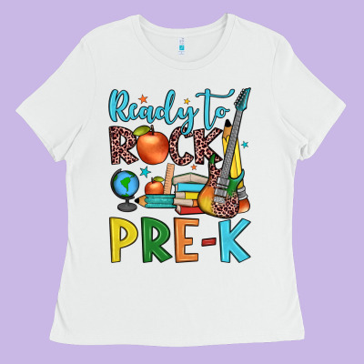 Ready To Rock Pre K Ladies Tee Designed By Jahusdesignshop