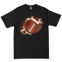 Black football cowhide leopard patch Premium Tee - JahusDesignShop