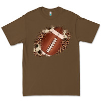 Cacao football cowhide leopard patch Premium Tee - JahusDesignShop