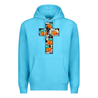 Ocean Blue pumpkin cross Premium Hoodie - JahusDesignShop