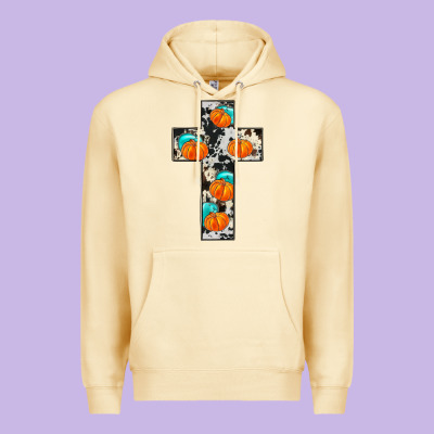 Pumpkin Cross Premium Hoodie Designed By Jahusdesignshop
