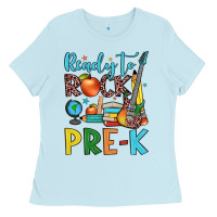 Baby Blue ready to rock pre k Ladies Tee - JahusDesignShop