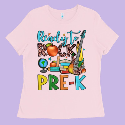 Ready To Rock Pre K Ladies Tee Designed By Jahusdesignshop