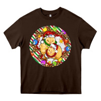Chocolate Brown Christmas chick Heavy Core Tee - Artiststas