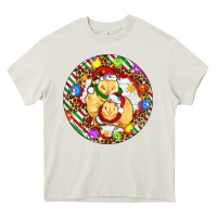 Cream Christmas chick Heavy Core Tee - Artiststas