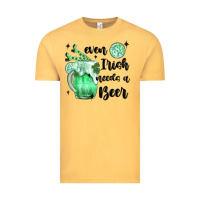 Vintage Mustard even ırısh needs a beer Vintage Tee - MaliasSmallBusiness