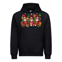 Black Christmas Elfs Urban Hoodie - FaDigitalArtStudio