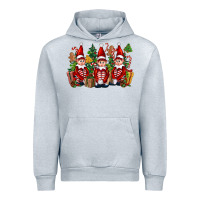 Heather Grey Christmas Elfs Urban Hoodie - FaDigitalArtStudio