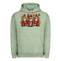 Pigment Oil Green Christmas Elfs Urban Hoodie - FaDigitalArtStudio