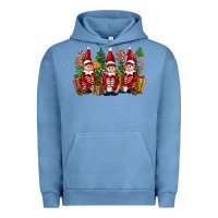Pigment Pebble Blue Christmas Elfs Urban Hoodie - FaDigitalArtStudio
