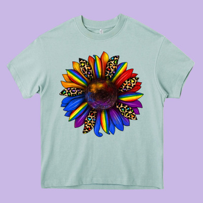 Pride Sunflower Heavy Core Tee Designed By Jahusdesignshop