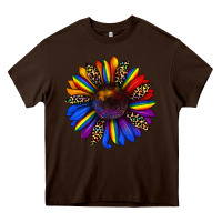 Chocolate Brown pride sunflower Heavy Core Tee - JahusDesignShop