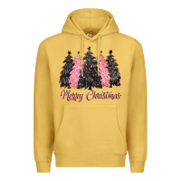 Antique Gold pink merry christmas Premium Hoodie - CowGirlArtShop