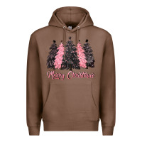 Chestnut pink merry christmas Premium Hoodie - CowGirlArtShop