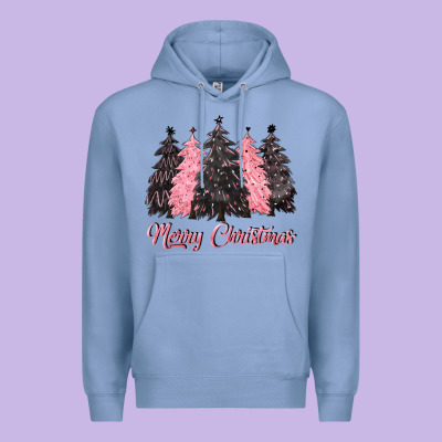 Pink Merry Christmas Premium Hoodie Designed By Cowgirlartshop