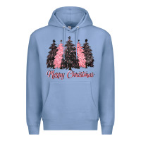 Colony Blue pink merry christmas Premium Hoodie - CowGirlArtShop