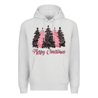 Dove Grey pink merry christmas Premium Hoodie - CowGirlArtShop