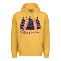 Mustard pink merry christmas Premium Hoodie - CowGirlArtShop
