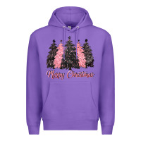 Purple pink merry christmas Premium Hoodie - CowGirlArtShop
