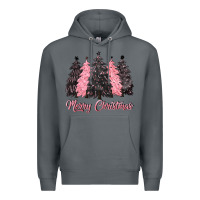 Rock pink merry christmas Premium Hoodie - CowGirlArtShop