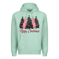 Seafoam pink merry christmas Premium Hoodie - CowGirlArtShop