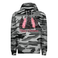 Slate Camo pink merry christmas Premium Hoodie - CowGirlArtShop