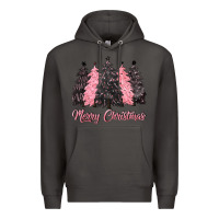 Smoke pink merry christmas Premium Hoodie - CowGirlArtShop