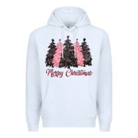 White pink merry christmas Premium Hoodie - CowGirlArtShop