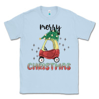 Dusty Blue merry christmas kids car Classic Tee - MaliasSmallBusiness