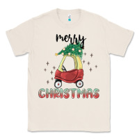 Natural merry christmas kids car Classic Tee - MaliasSmallBusiness