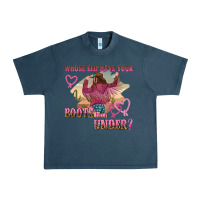 Midnight Navy whose bed have youre boots been under Urban Heavy Tee - NancyCooperArtShop
