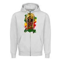 Dove Grey i am black history Zipper Hoodie - NancyCooperArtShop