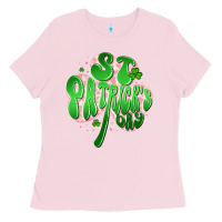 Bubblegum Pink st patricks day clover Ladies Tee - Artiststas