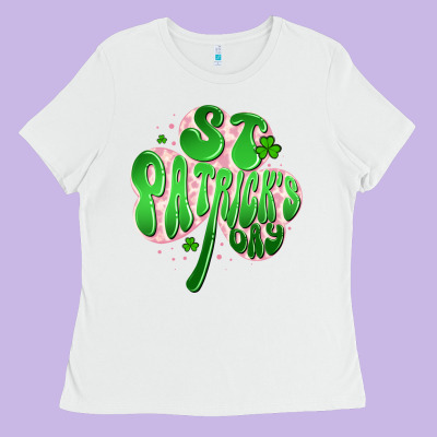St Patricks Day Clover Ladies Tee Designed By Artiststas