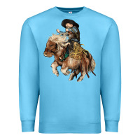 Ocean Blue Midilli little Cowboy kid rodeo Premium Sweatshirt - HowdyJamesFarm