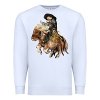 White Midilli little Cowboy kid rodeo Premium Sweatshirt - HowdyJamesFarm