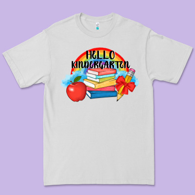 Back To School Hello Kindergarten 3200x2400 Premium Tee Designed By Adodesignshop
