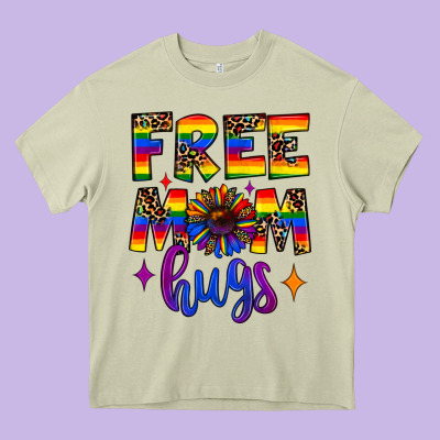 Free Mom Hugs Heavy Core Tee Designed By Jahusdesignshop
