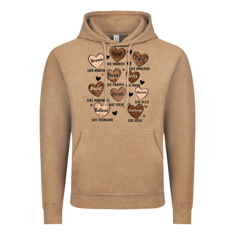 Black History Month Hearts Vintage Hoodie by MaliasSmallBusiness | Teevron
