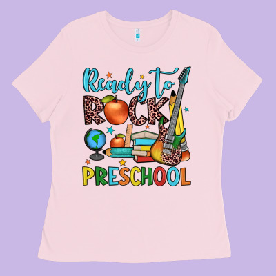 Ready To Rock Preschool Ladies Tee Designed By Jahusdesignshop