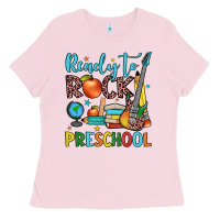 Bubblegum Pink ready to rock preschool Ladies Tee - JahusDesignShop