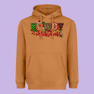 Howdy Christmas Gingerman Bread With Cowboy Heavyweight Hoodie Designed By Cowgirlartshop