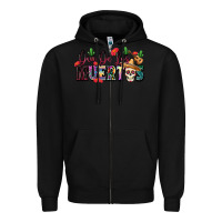Black Dia De Los Muertos Zipper Hoodie - texasbilliewilder
