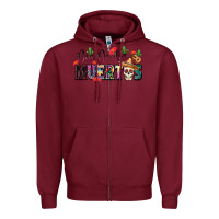 Burgundy Dia De Los Muertos Zipper Hoodie - texasbilliewilder