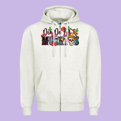 Dia De Los Muertos Zipper Hoodie Designed By Texasbilliewilder
