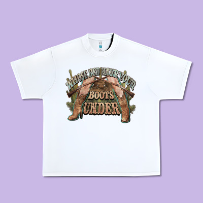 Whose Bed Have Your Boots Under Cowboy Western Urban Heavy Tee Designed By Nancycooperartshop