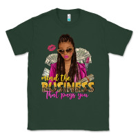 Sports Green mind the business that pays you afro woman Classic Tee - NancyCooperArtShop