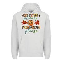 Dove Grey autumn leaves and pumpkins please Premium Hoodie - CowGirlArtShop