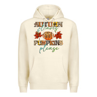 Sandshell autumn leaves and pumpkins please Premium Hoodie - CowGirlArtShop