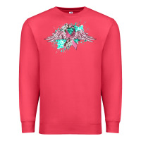 Cardinal cancer ribbon with angel wings Premium Sweatshirt - CowGirlArtShop